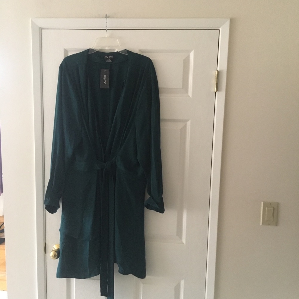 City Chic Deep Green Tunic Top